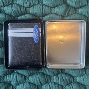 Men's Black and Brown Wallet-purses