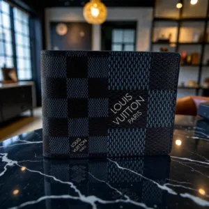 Louis Vuitton Men's Black and Grey Wallet-purses