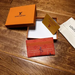 Men's Orange and Red Wallet-purses