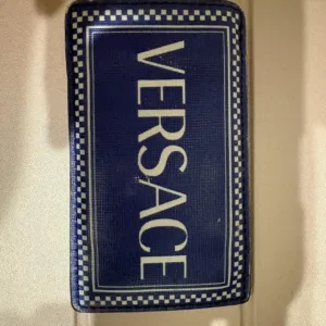 Versace Men's Blue and Navy Wallet-purses