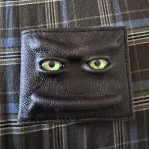 Men's Brown and Black Wallet-purses