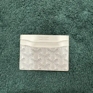Men's White and Silver Wallet-purses