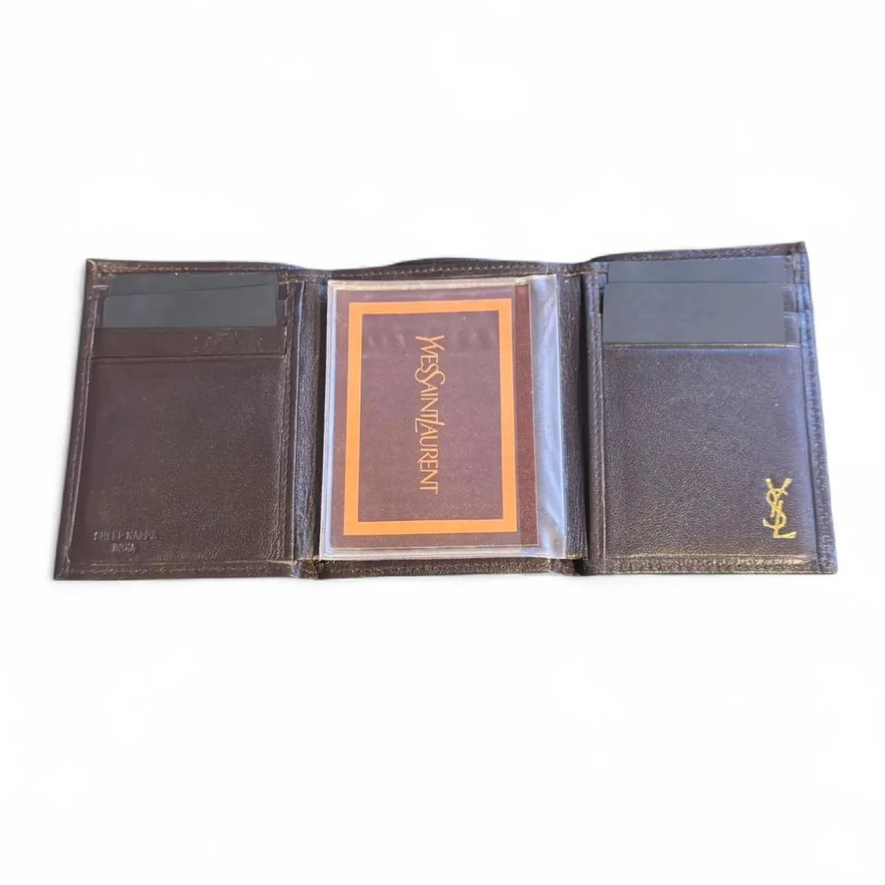 Yves Saint Laurent Men's Brown and Black Wallet-purses - Image 2
