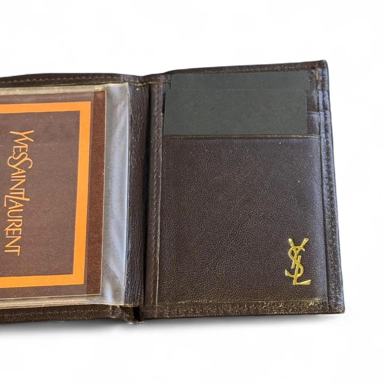 Yves Saint Laurent Men's Brown and Black Wallet-purses - Image 4