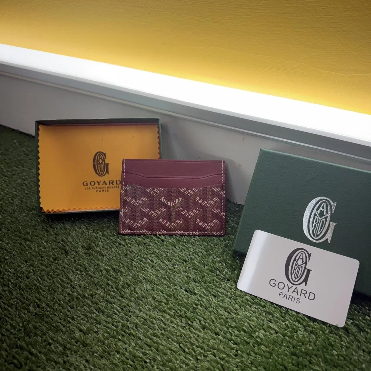 Goyard Men's Brown and Burgundy Wallet-purses