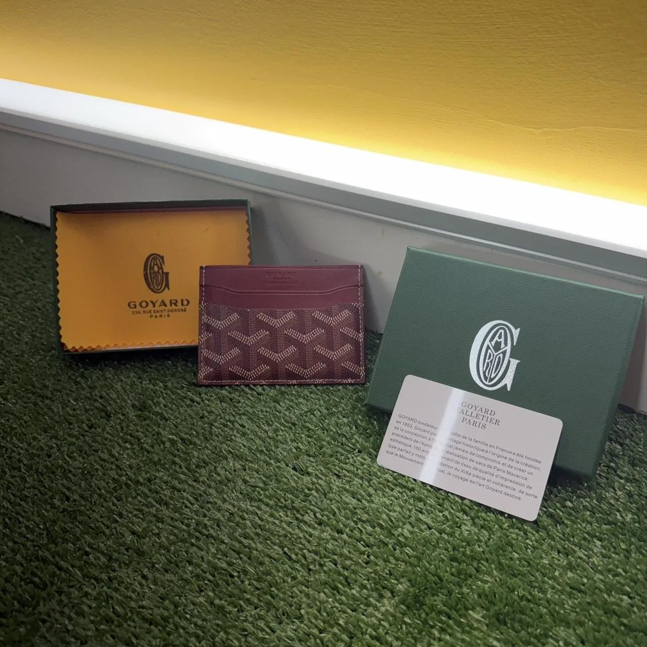 Goyard Men's Brown and Burgundy Wallet-purses - Image 4