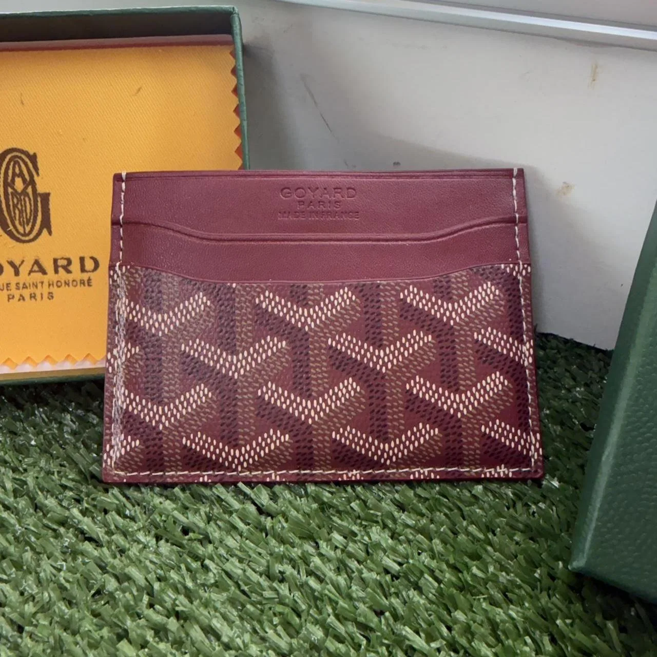 Goyard Men's Brown and Burgundy Wallet-purses - Image 5