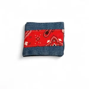 Men's Blue and Red Wallet-purses