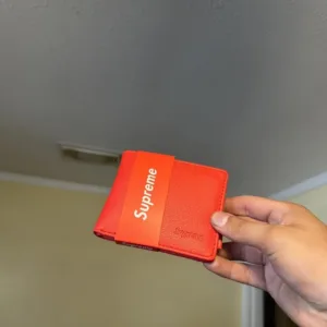 Men's Red and Orange Wallet-purses