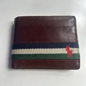 Polo Ralph Lauren Men's Brown and Burgundy Wallet-purses