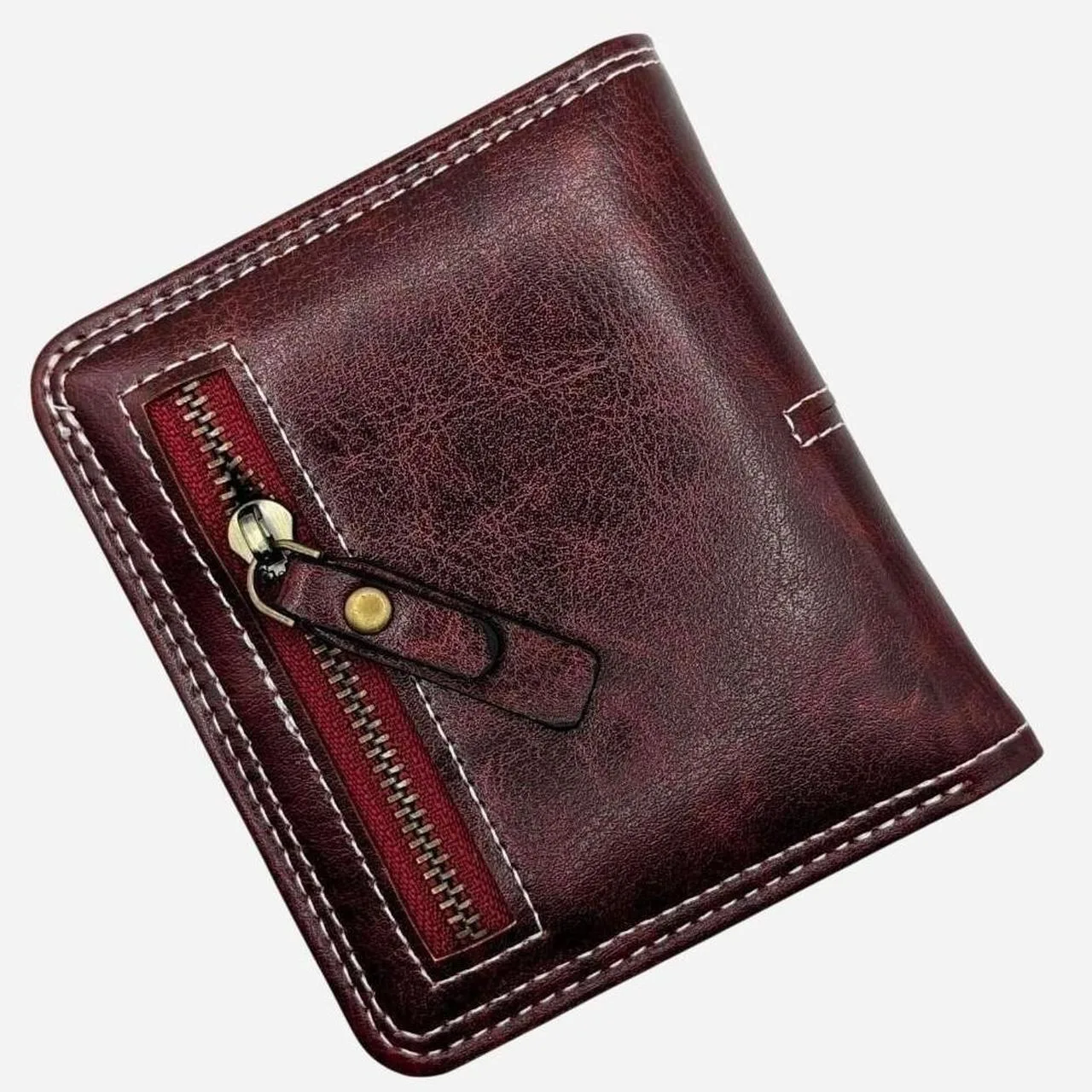 Men's Brown and Burgundy Wallet-purses - Image 4