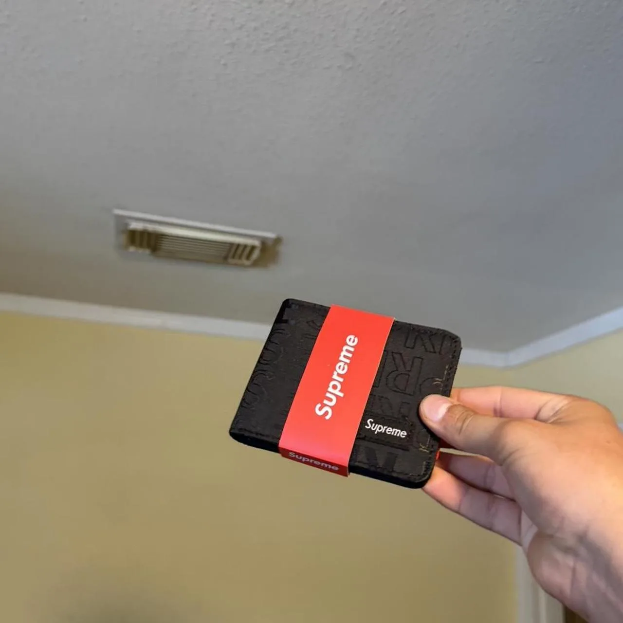 Men's Black and Red Wallet-purses