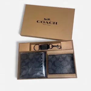 Coach Men's Black and Grey Wallet-purses