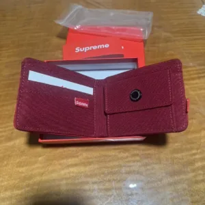 Supreme Men's Burgundy and Red Wallet-purses