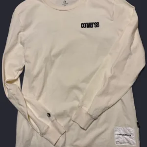 Converse Men's Cream and White Shirt