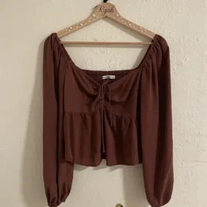 Abercrombie & Fitch Women's Brown and Burgundy Blouse