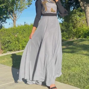 Free People Women's Grey and Blue Dress