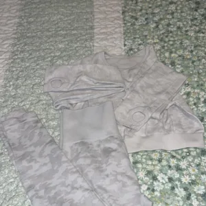 Women's Grey and Blue Leggings