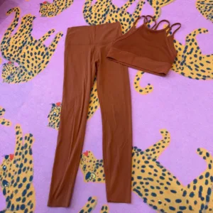 Nike Women's Orange and Brown Leggings