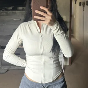 Women's Cream and White Jacket