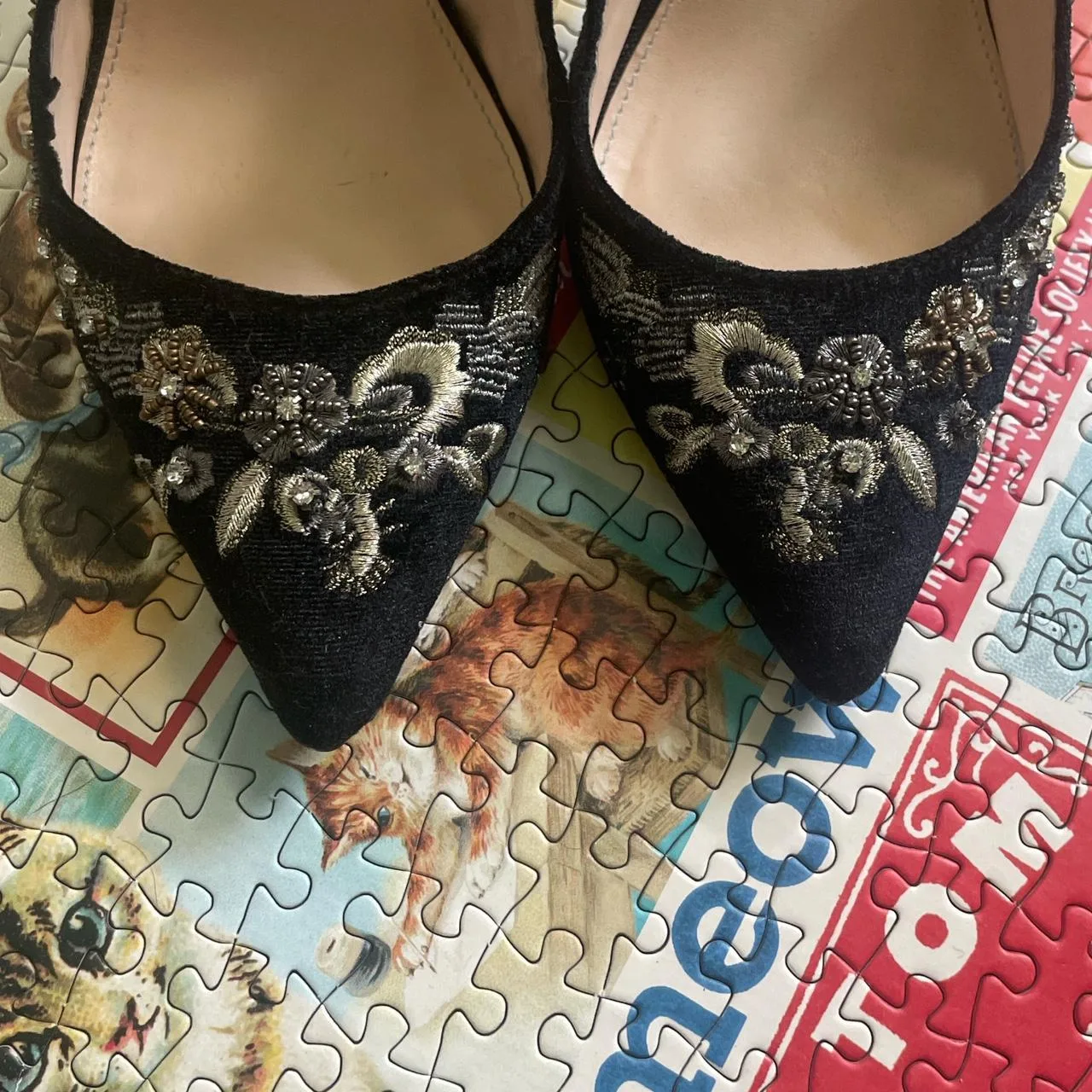 Betsey Johnson Women's Black and Silver Courts