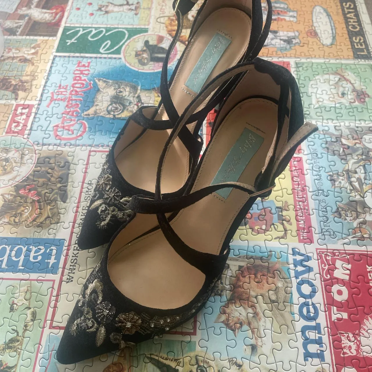 Betsey Johnson Women's Black and Silver Courts - Image 3