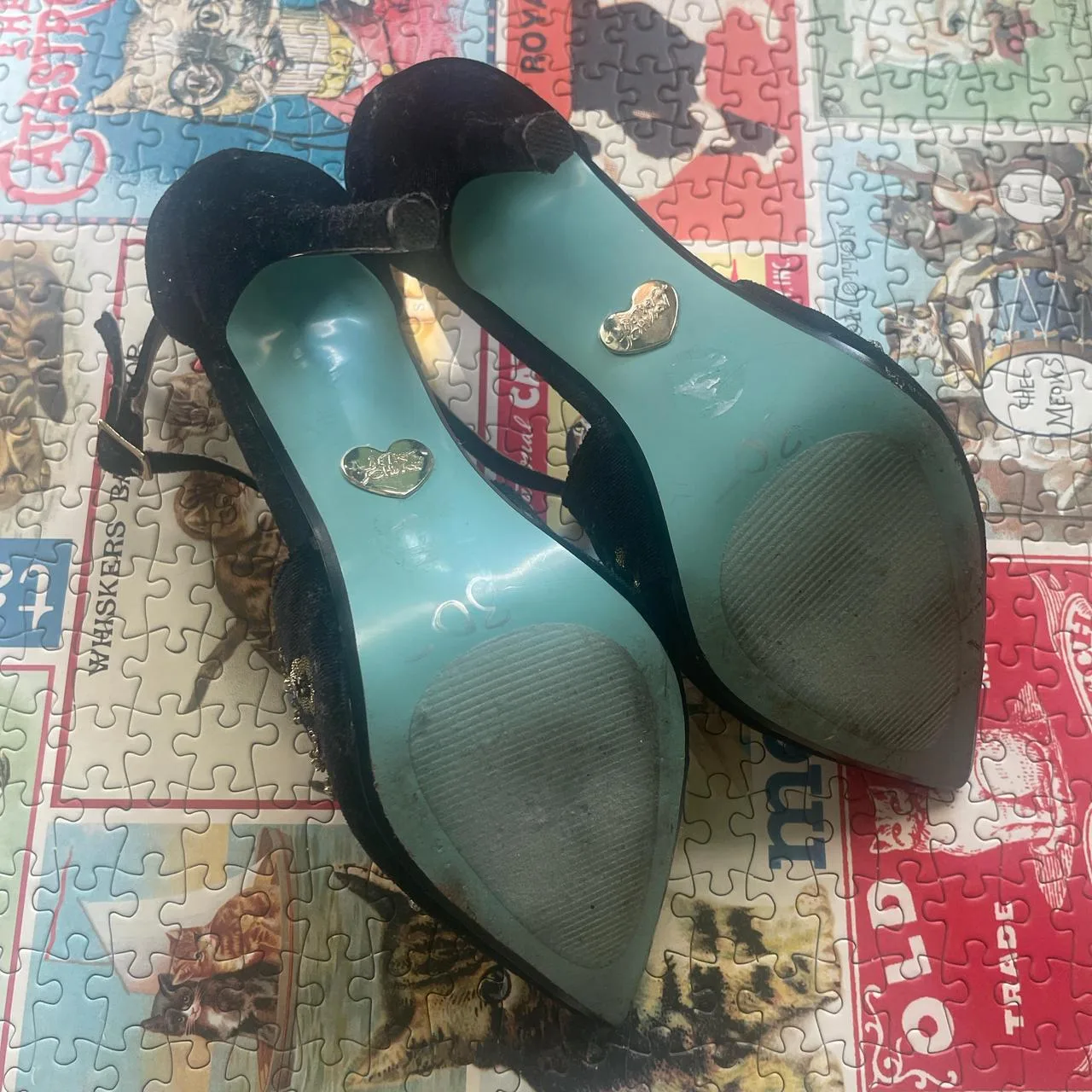 Betsey Johnson Women's Black and Silver Courts - Image 4