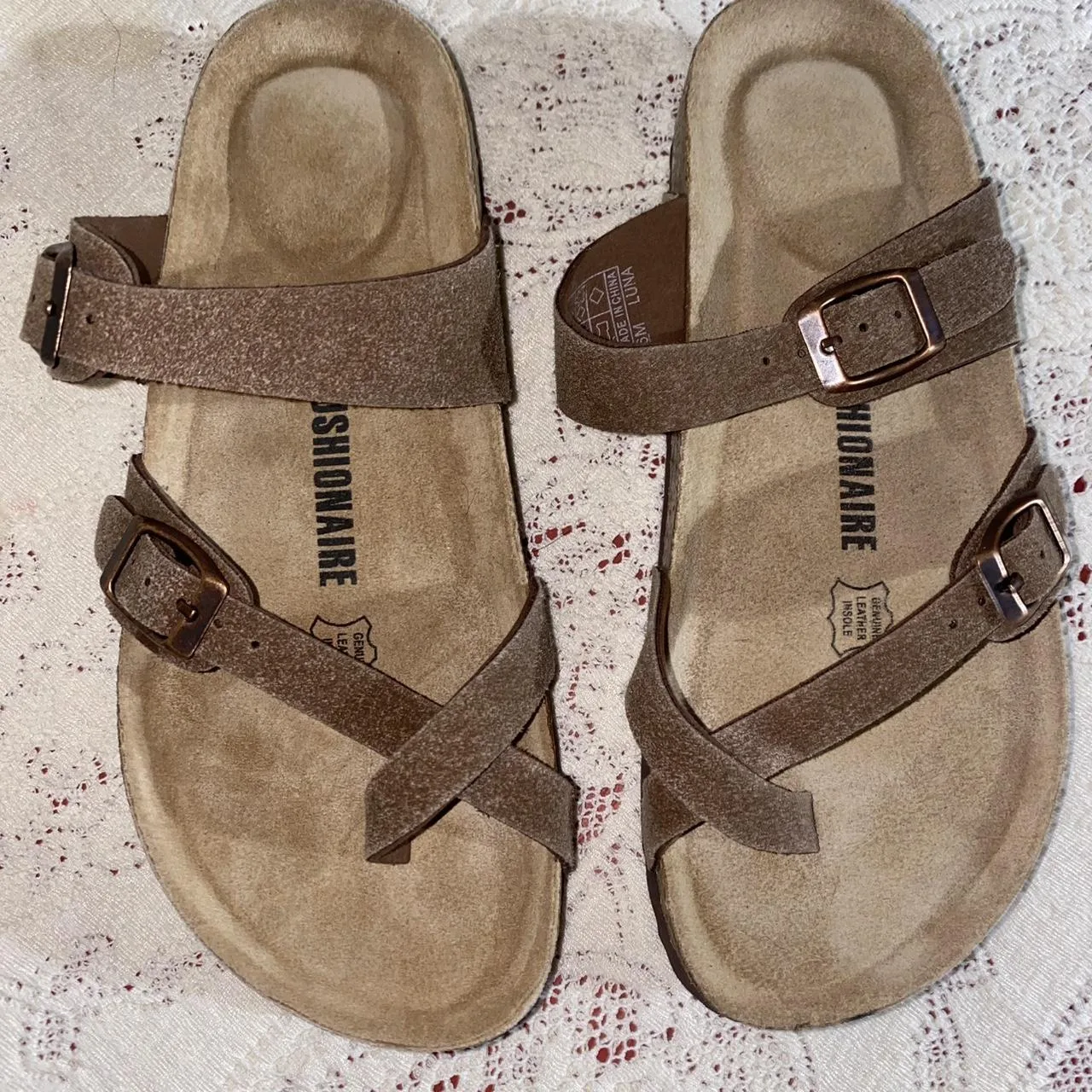 Women's Brown and Tan Sandals - Image 7