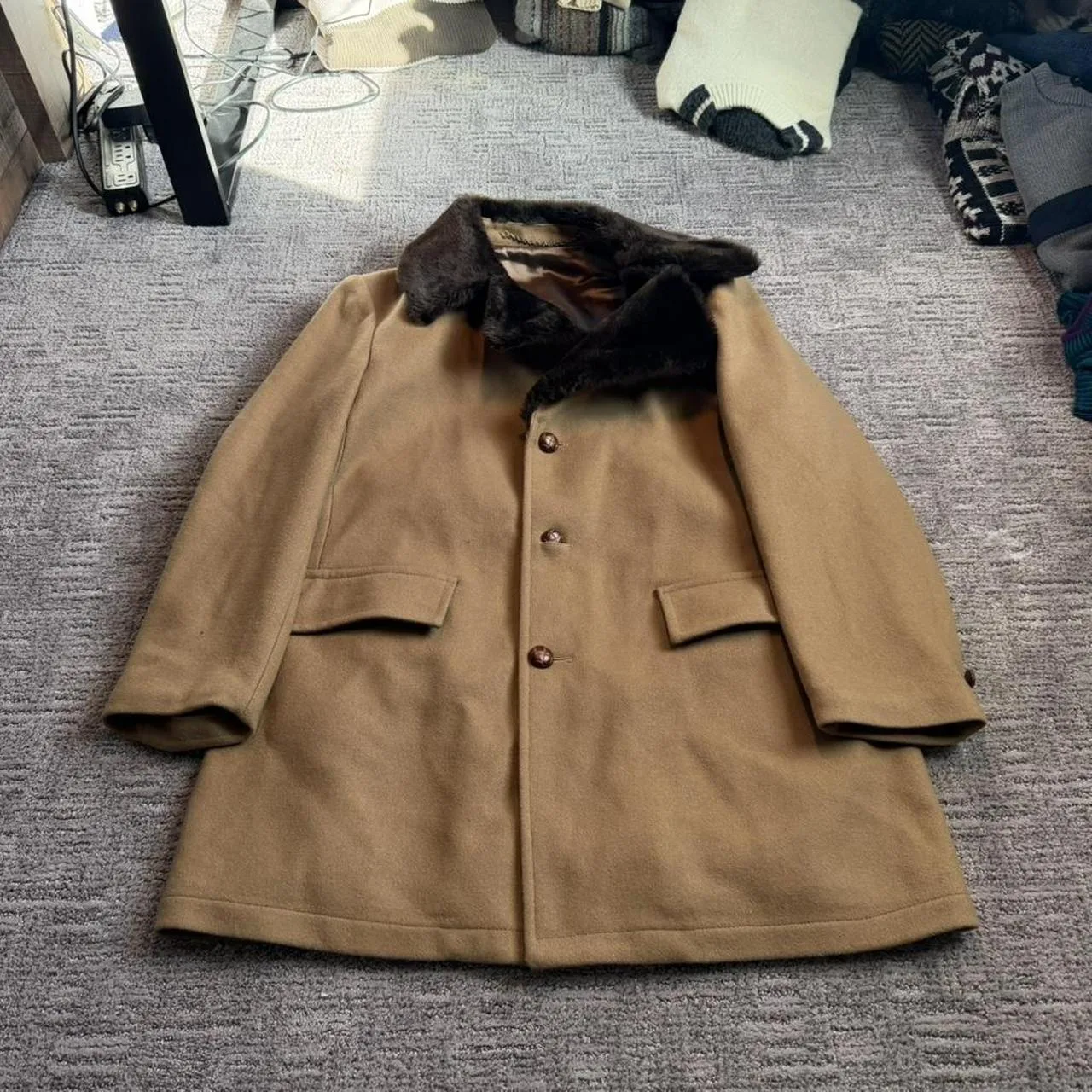 Sears Men's Brown and Tan Coat