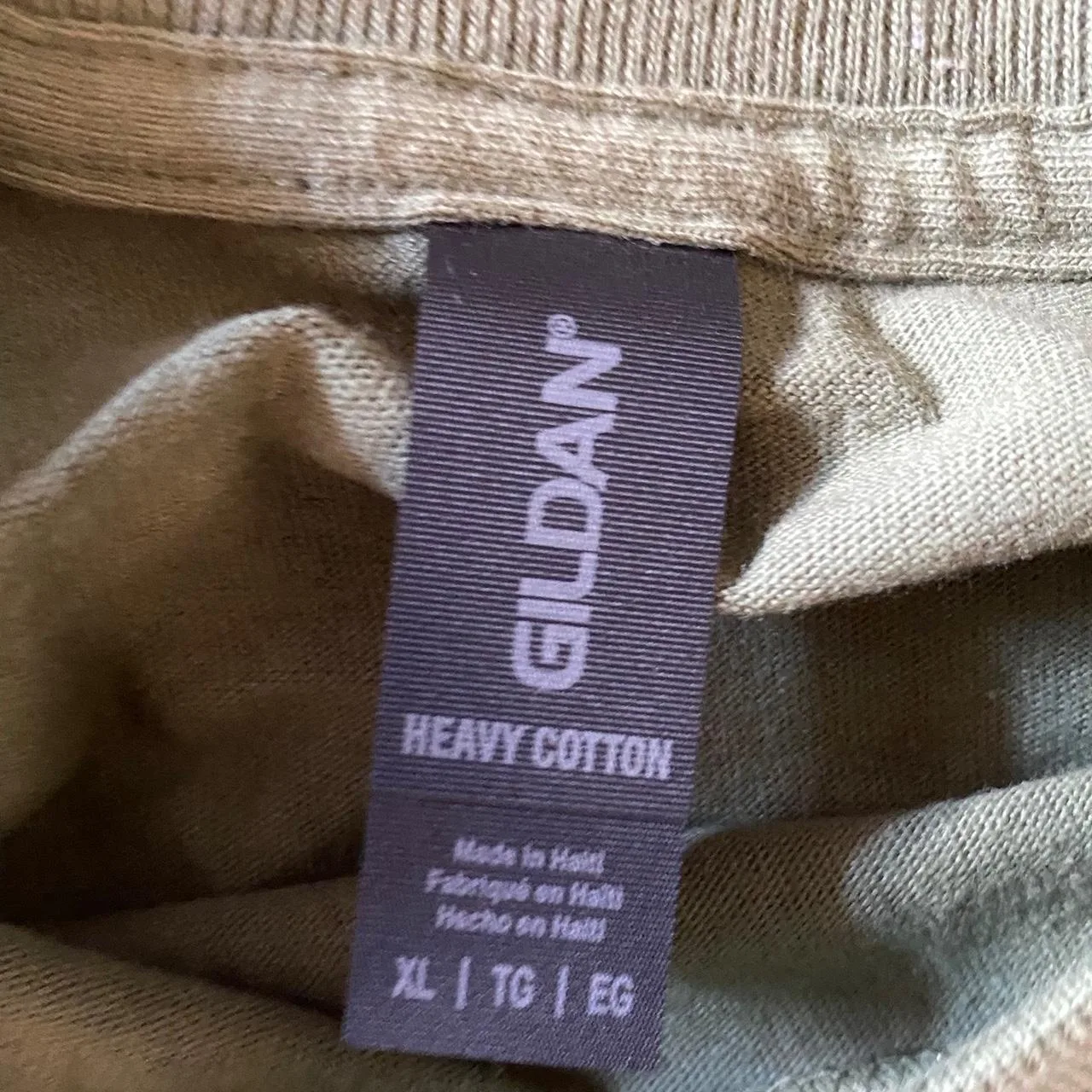 Men's Green and Khaki T-shirt - Image 3