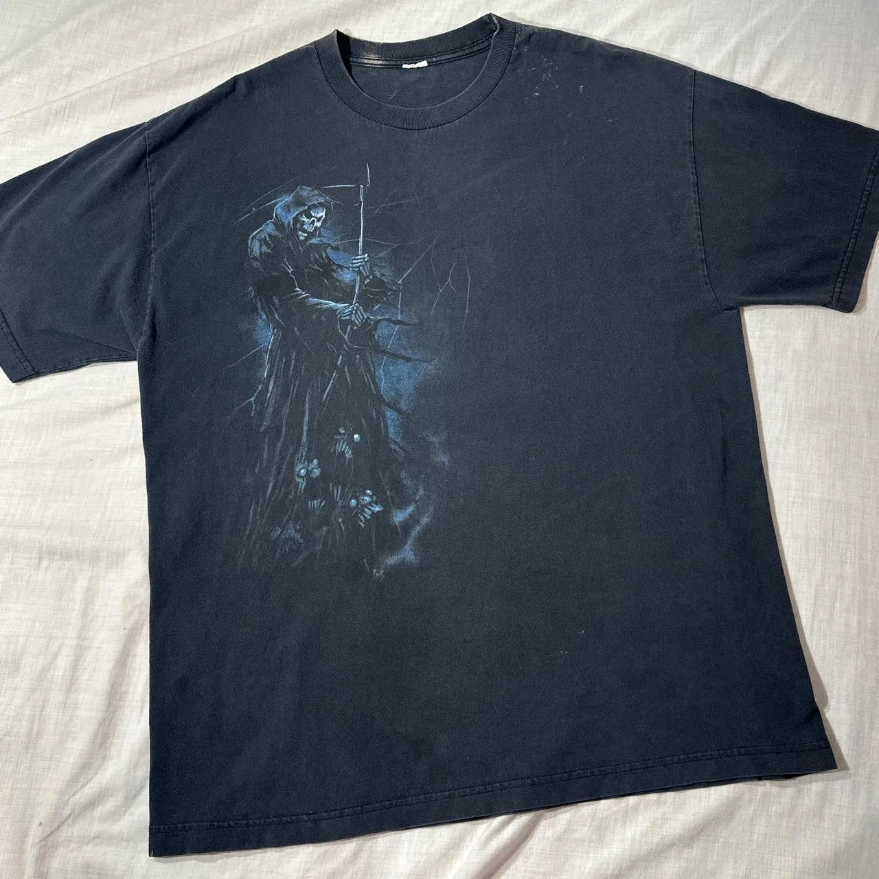 Men's Black and Navy T-shirt