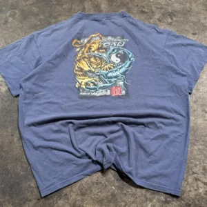 Men's Navy and Blue T-shirt