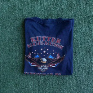 Men's Navy and Blue T-shirt