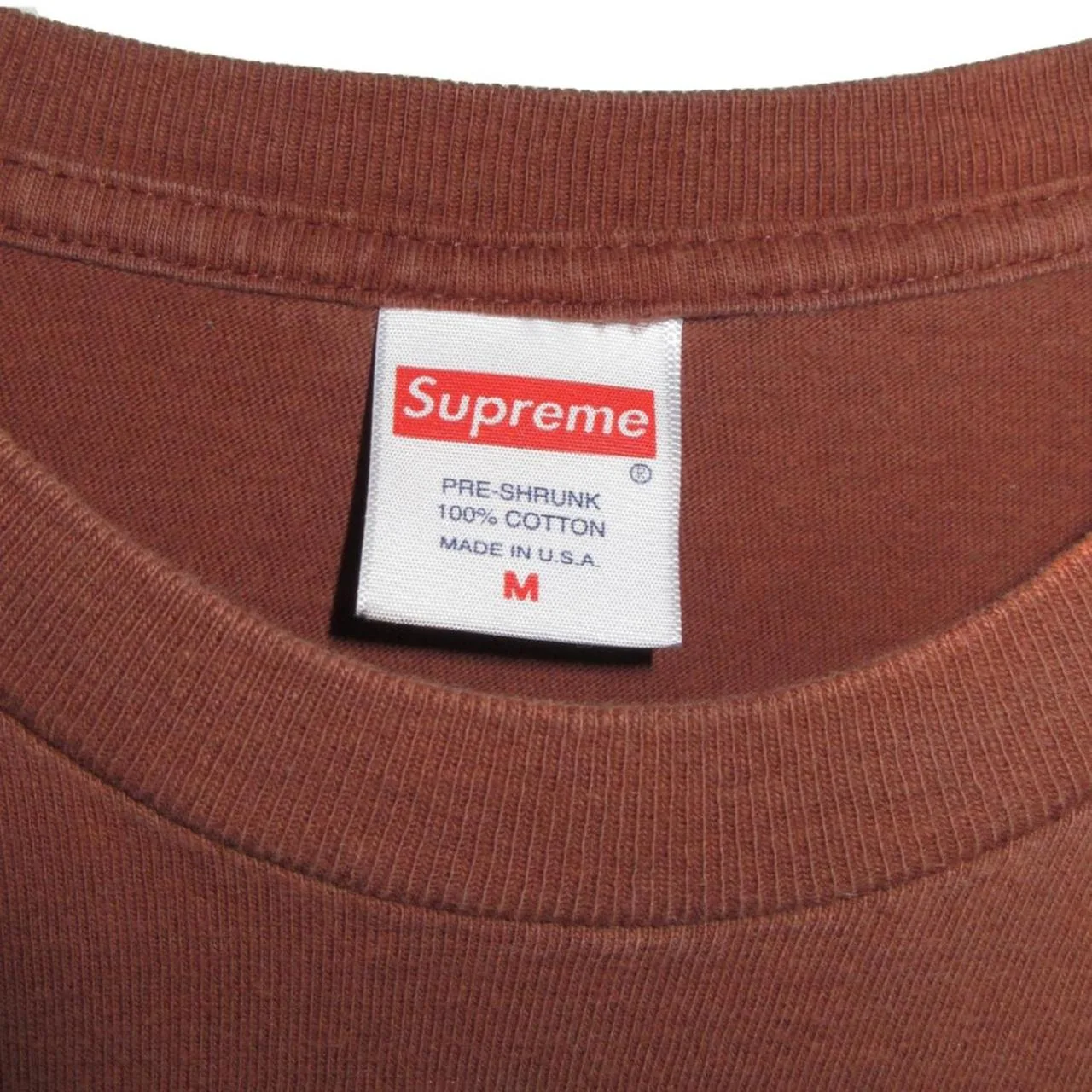 Supreme Men's Brown and Orange T-shirt - Image 3