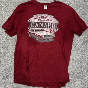 Men's Red and Burgundy T-shirt