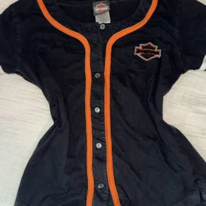 Harley Davidson Men's Black and Navy T-shirt