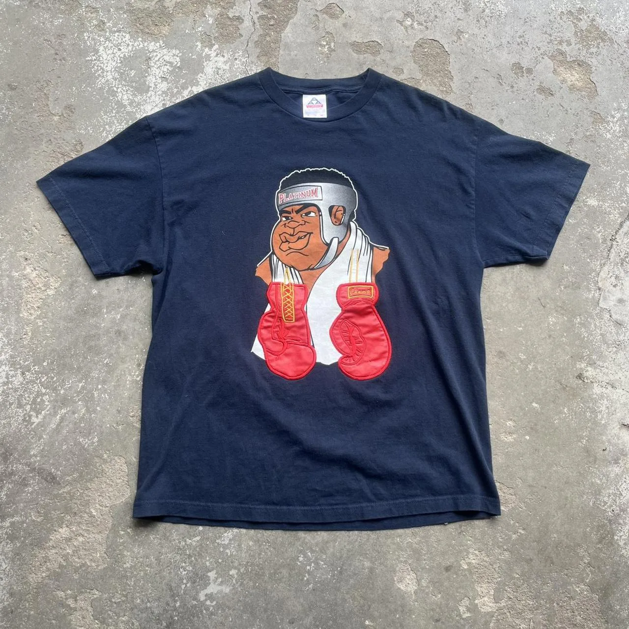 FUBU Men's Navy and Black T-shirt