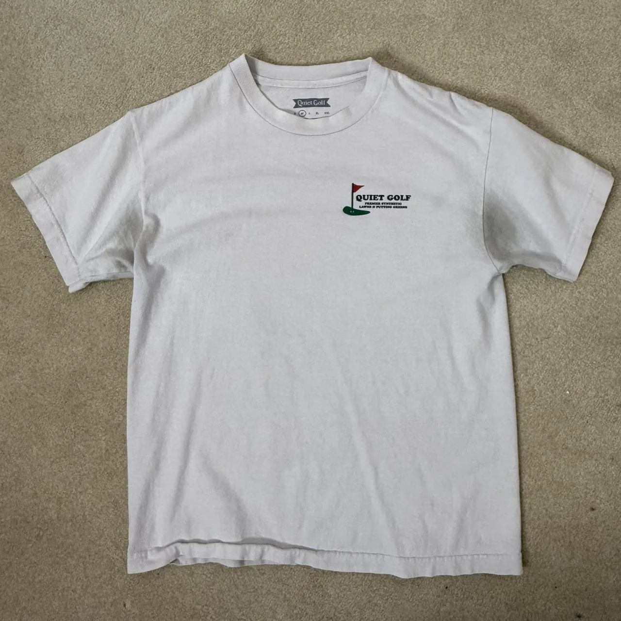 Men's White and Grey T-shirt