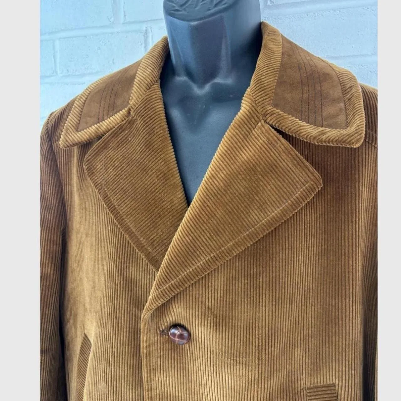 Sears Men's Brown and Tan Coat - Image 3