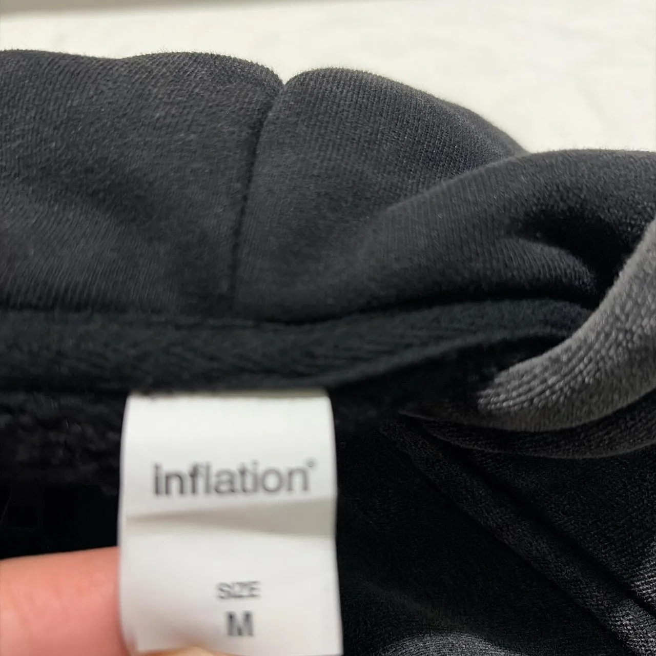 Men's Grey and Black Hoodie - Image 3