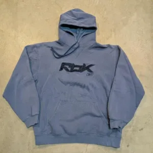 Reebok Men's Blue and Black Hoodie
