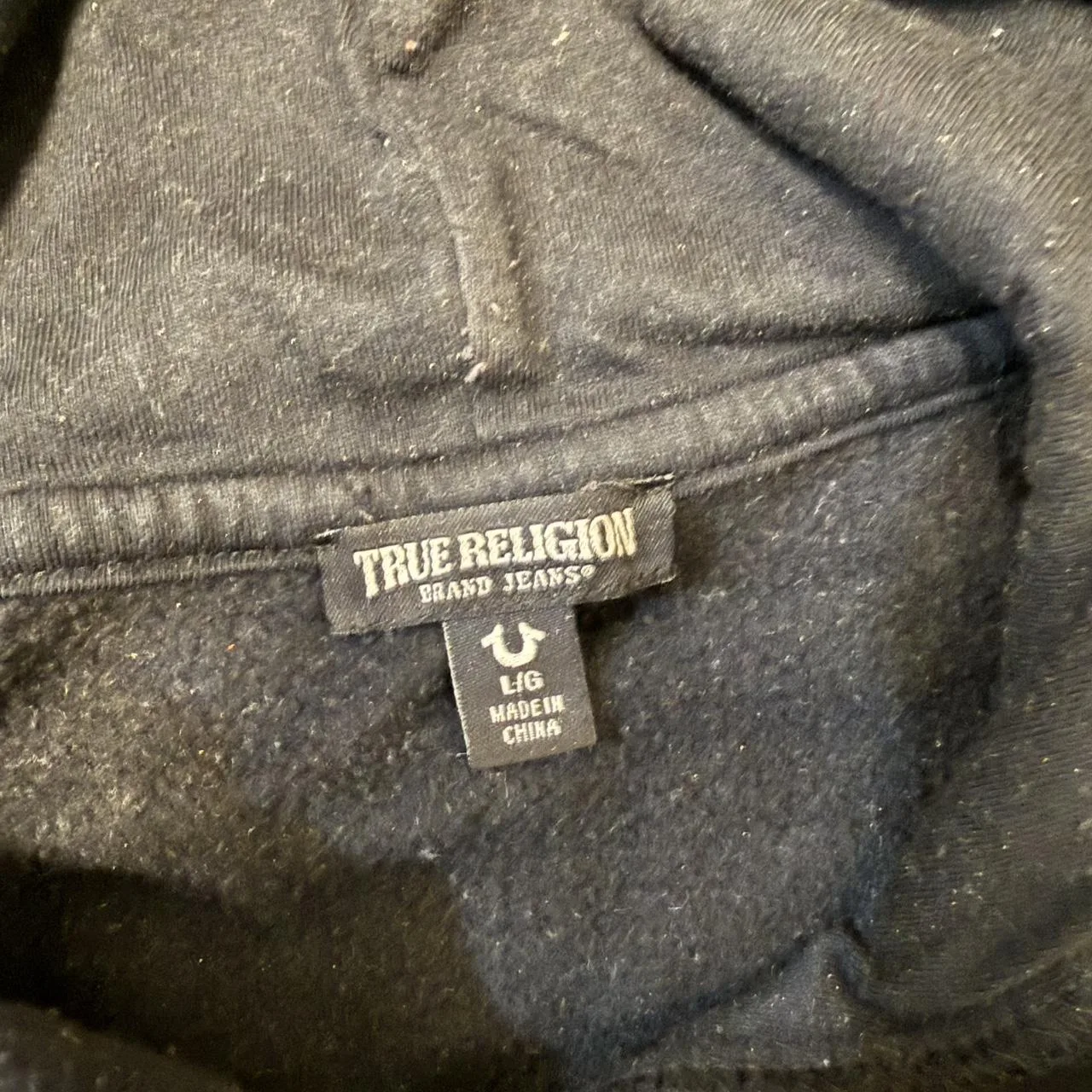 True Religion Men's Black Hoodie - Image 2