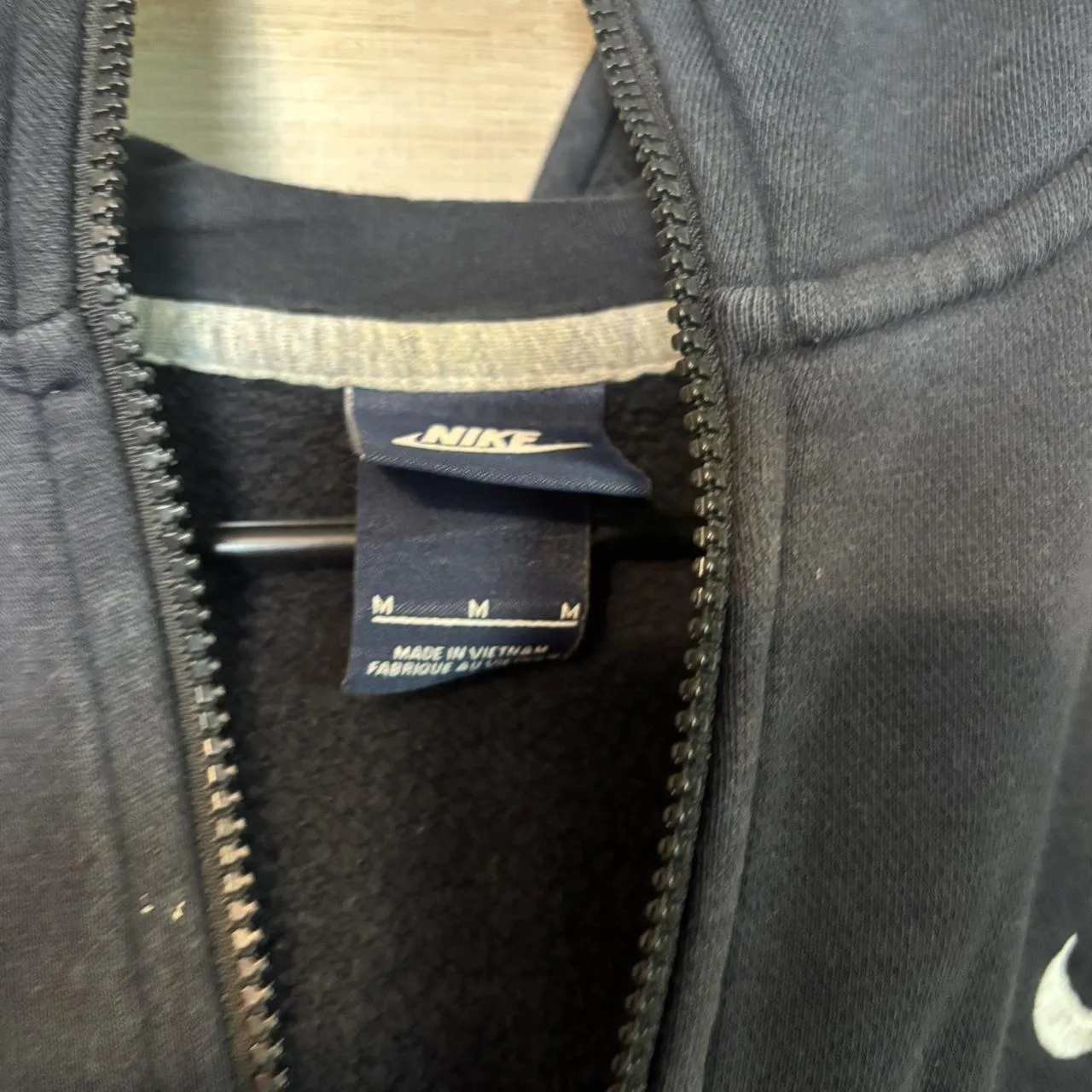 Nike Men's Black and Navy Hoodie - Image 2