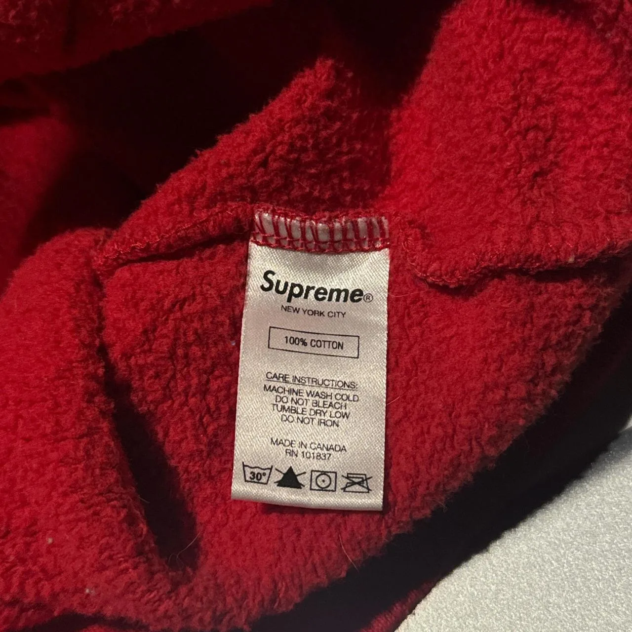 Supreme Men's Red Hoodie - Image 8