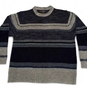 Croft & Barrow Men's Blue and Grey Jumper