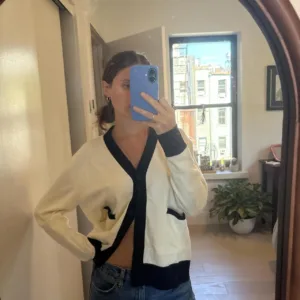 Zara Men's White and Cream Jumper