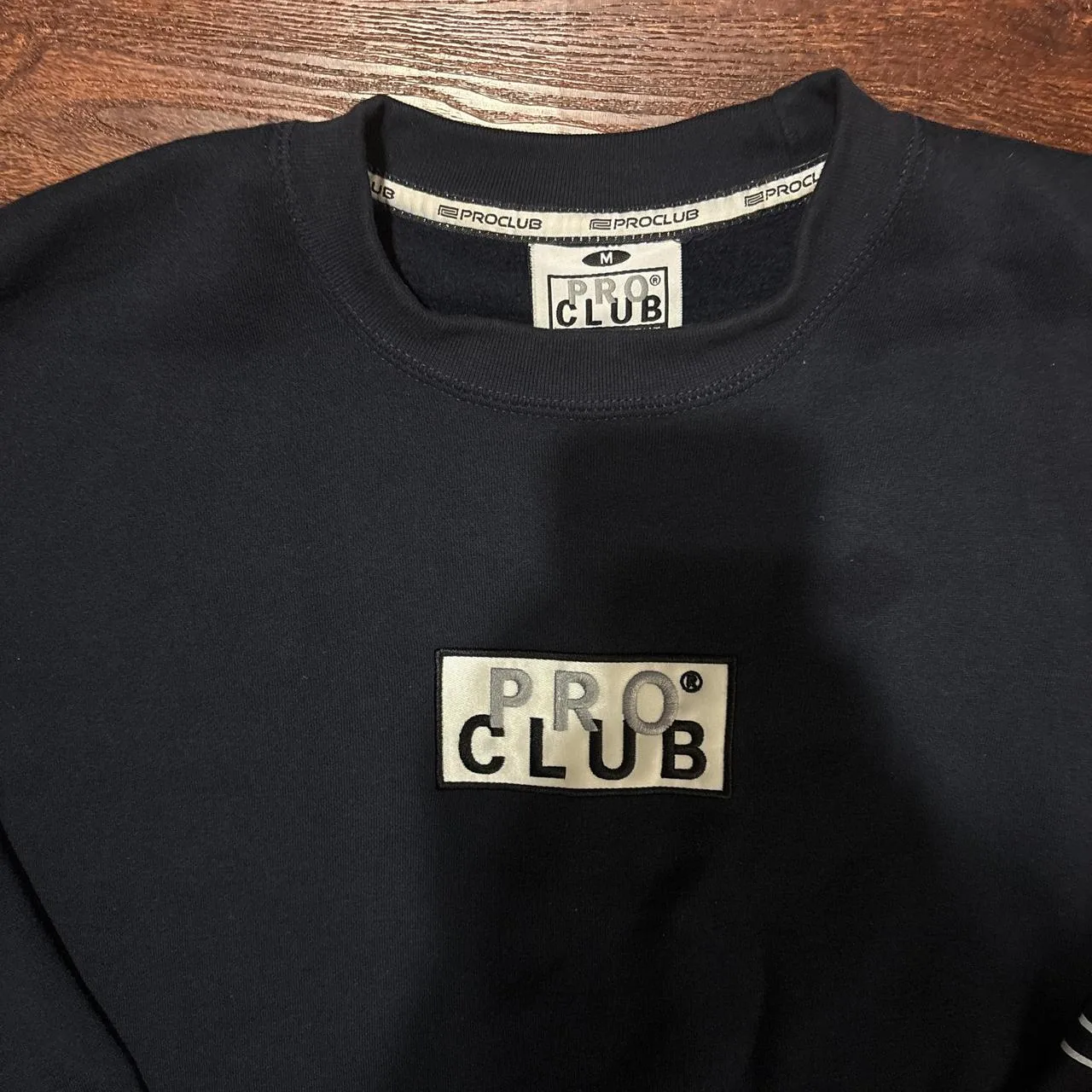 Pro Club Men's Black and Navy Jumper - Image 2