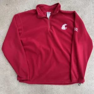 Men's Red and Burgundy Jumper