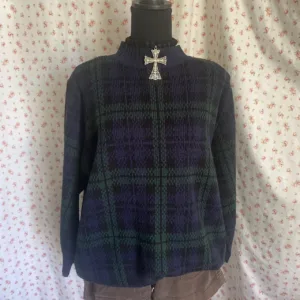 Men's Red and Burgundy Jumper