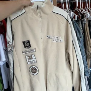 Southpole Men's Cream and Tan Jumper